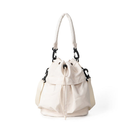 Oxford cloth pleated shoulder bag, bag women's leisure commuter hobo bag, large capacity Crossbody bag, bucket bag