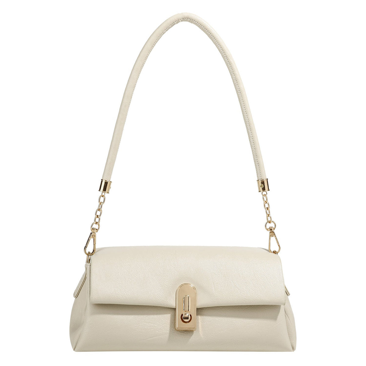 Small beige shoulder bag, bag women glacier white armpit bag, commuter top handle bag, versatile hobo bag for women
