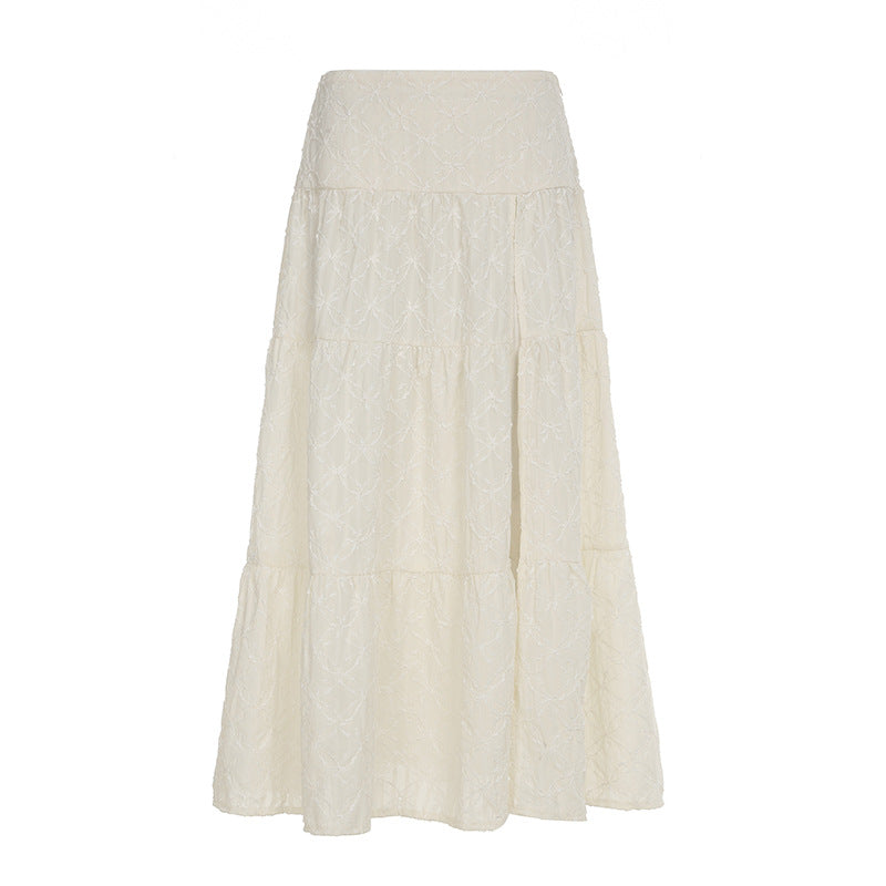 Summer Beach Solid Color Texture Split Dress Sexy Seaside Holiday A line Skirt