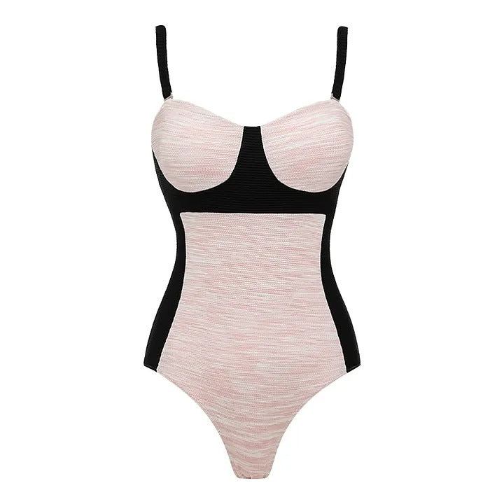 Swimming Suit Gray Sweet Chanel One Piece Swimming Gray Cardigan