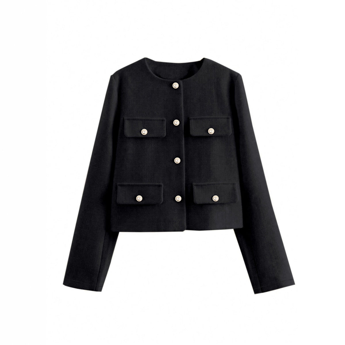 Round Neck Classic Autumn Short round Neck Woolen Coat