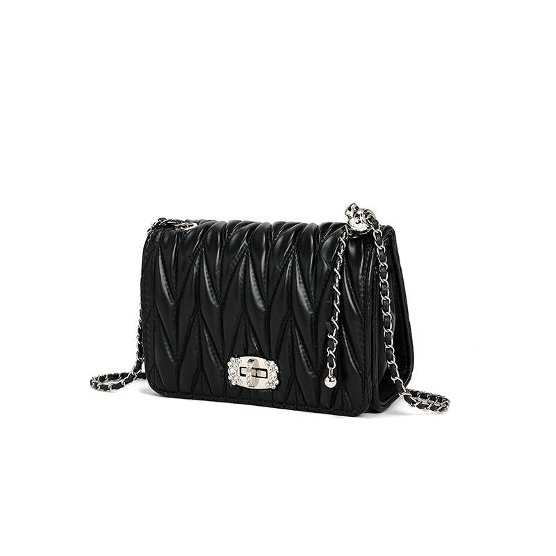 Bag Women Winter Pleated Chain Small Golden Balls Crossbody Bag
