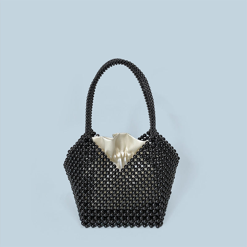 Bags Women Handmade Beaded Bag Vegetable Basket Bag Handbag Special Interest Light Luxury Bucket Bag