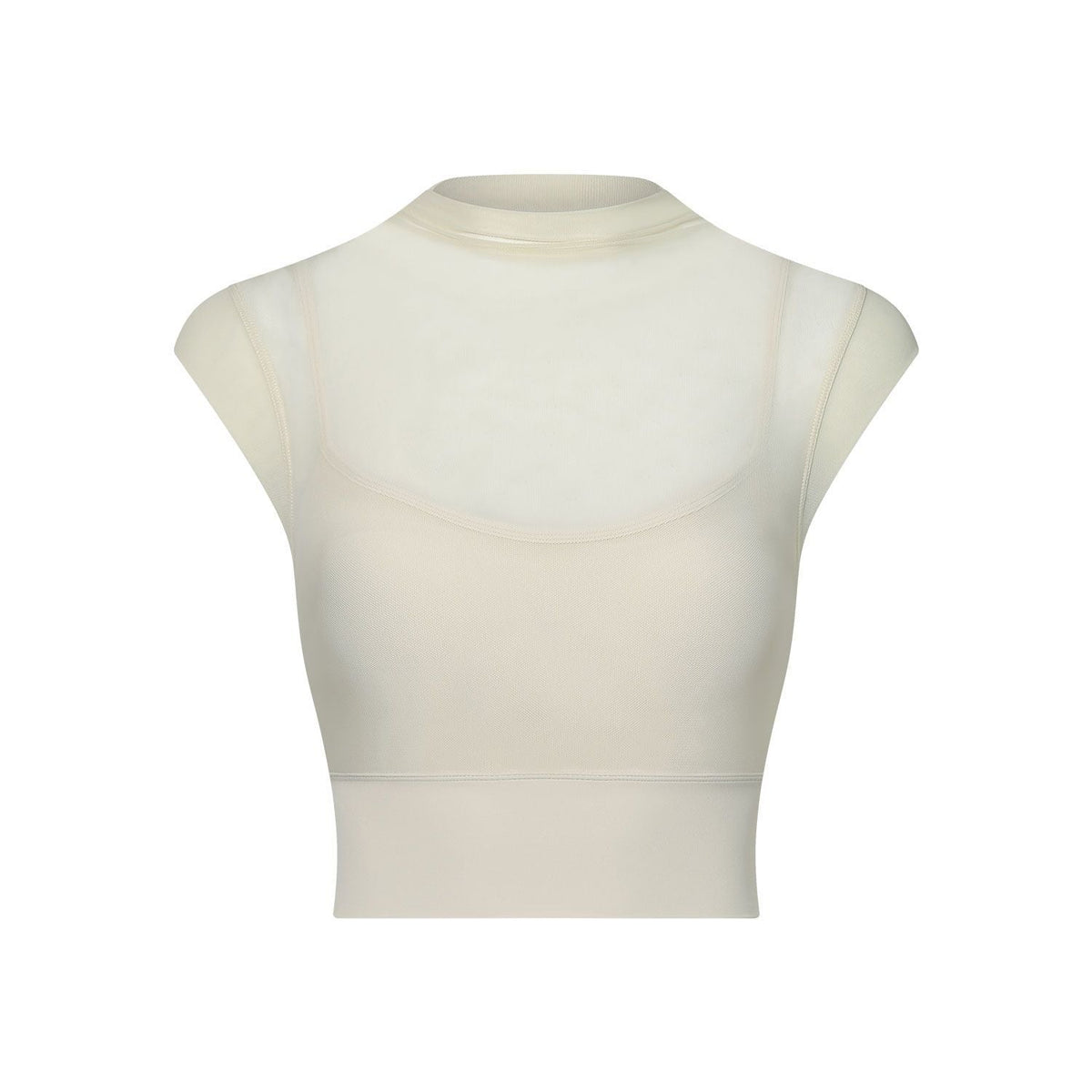 Sexy Mesh Yoga Clothes Flounced Sleeve Running Quick Drying Sports Bra with Chest Pad One Piece Cup Workout Clothes Top
