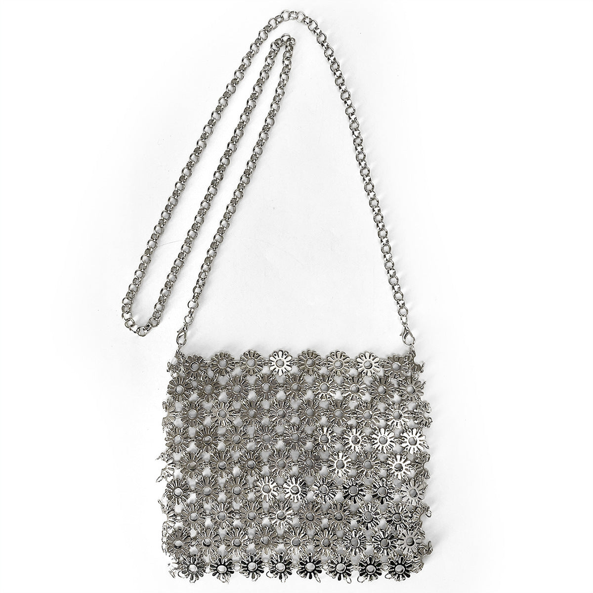 Summer Niche Homemade Retro Fairy Metal Chain Women Crossbody Mobile Phone Bag Light Luxury
