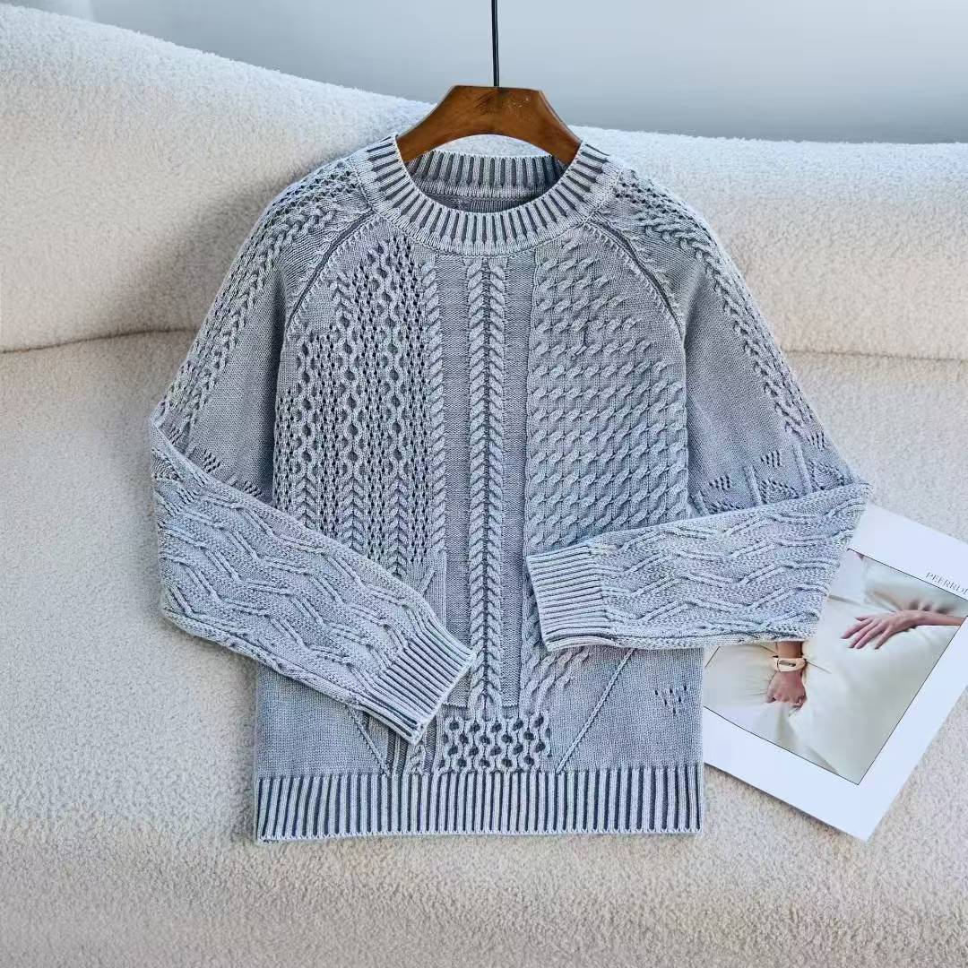 Round Neck Twisted Autumn Winter Women Loose Bottoming Shirt Thick Pullover Women Sweater