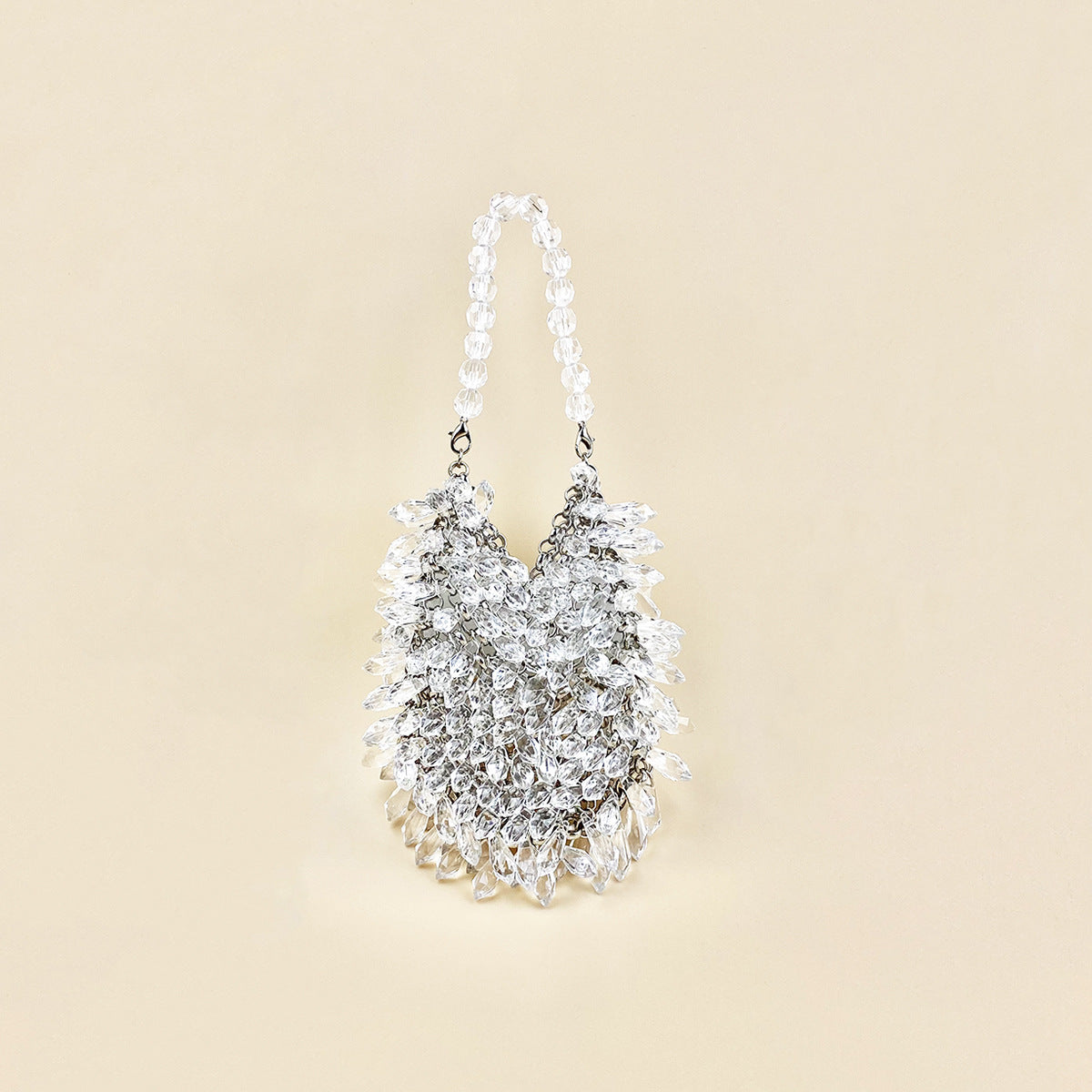 Niche Handmade Acrylic Solid Color Beads Women Portable Water Drop Bag High Sense Dinner Bag