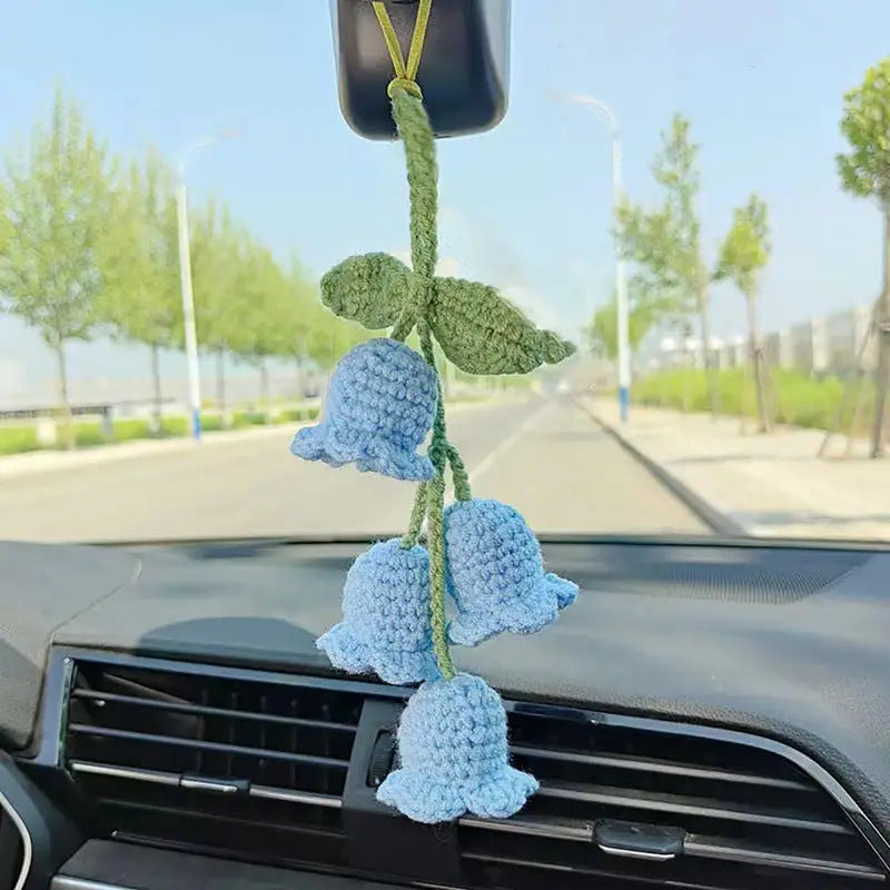 Car plant pendant Car decoration Rearview mirror pendant Creative wool in the car