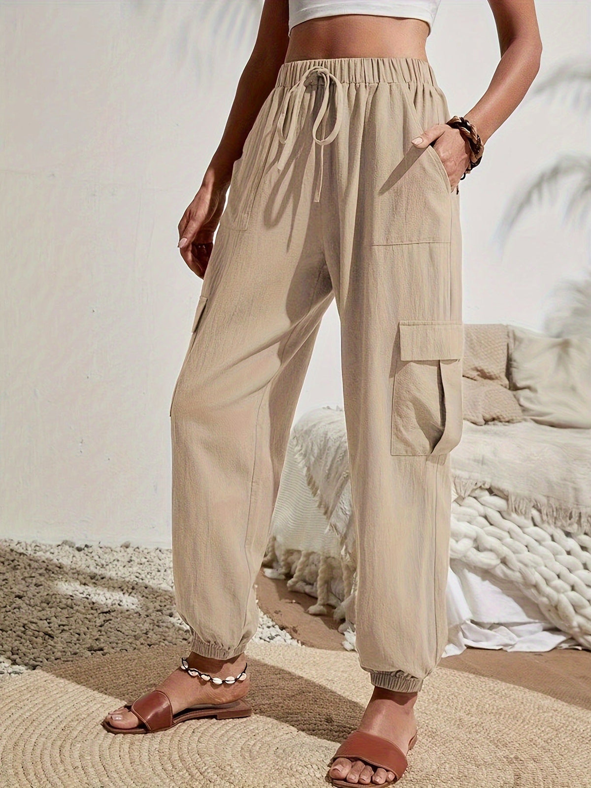 Women Clothing Casual All Matching Work Clothes Casual Trousers