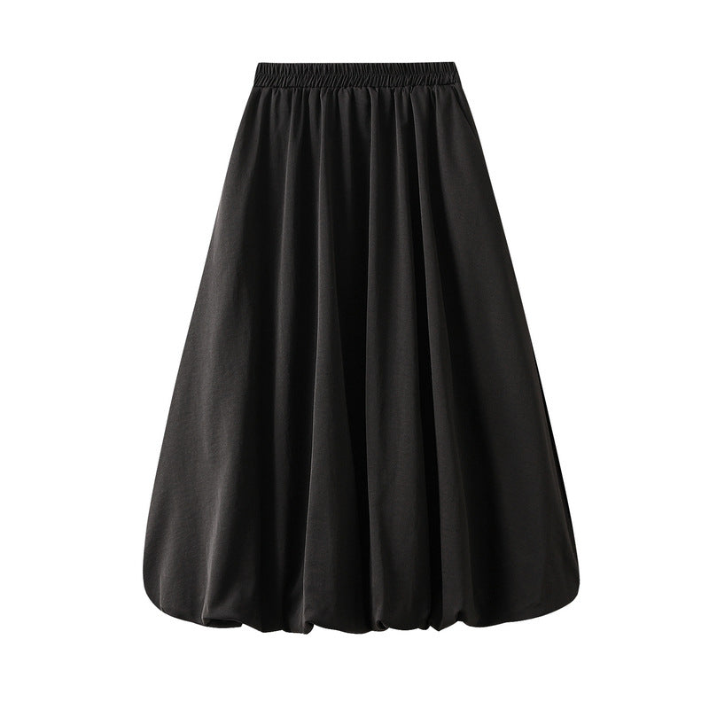 Korean Retro Bud Lantern Women Autumn Lazy Casual A line Balloon Pettiskirt