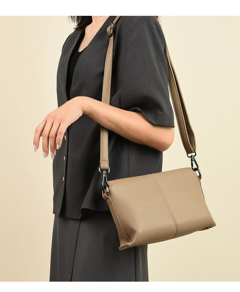 Western Style Soft Leather Women's Crossbody Bag | Fashion Small Square Shoulder Bag (Commuting & Casual Handbag)