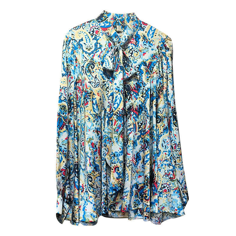 Fall Contrast Color Niche Loose Shirt Personality Street All Match Top Women High Sense