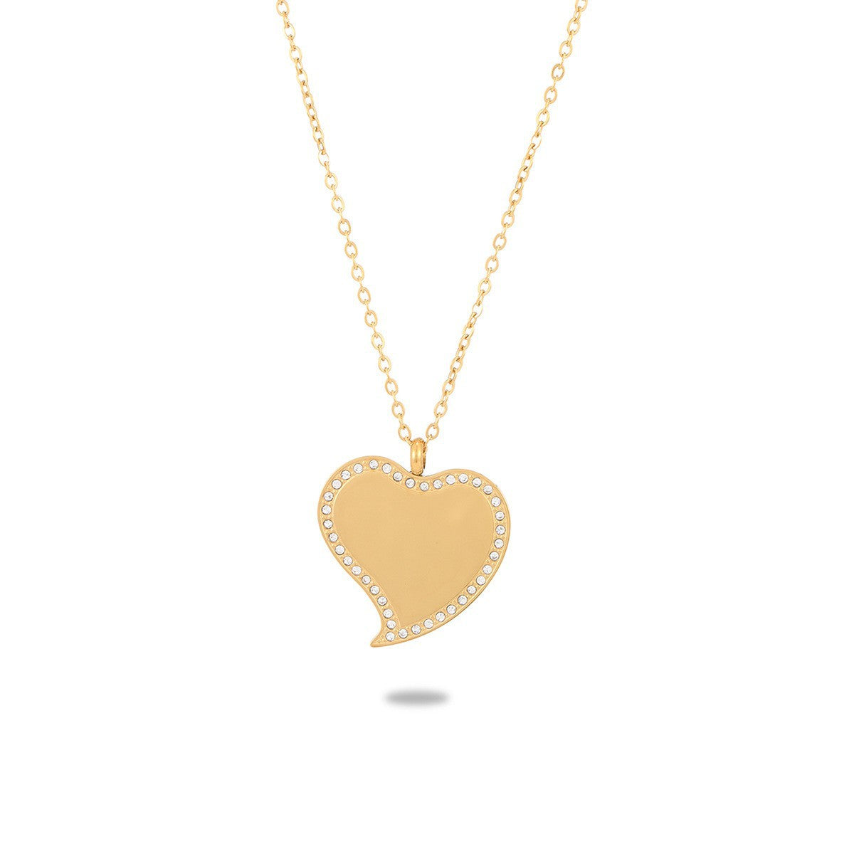 Private Exclusive Stainless Steel Necklace Unisex Vacuum Plating 18K Gold Titanium Steel Embellished