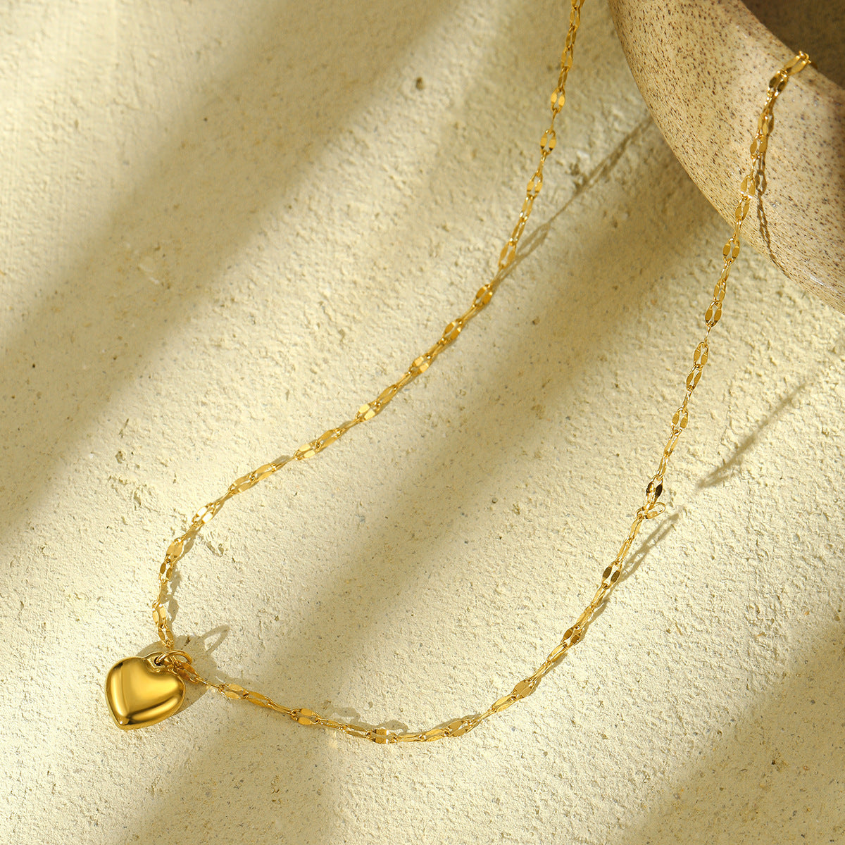 All Match Titanium Steel Love Embellished Necklace Simple Grace Personality Clavicle Chain