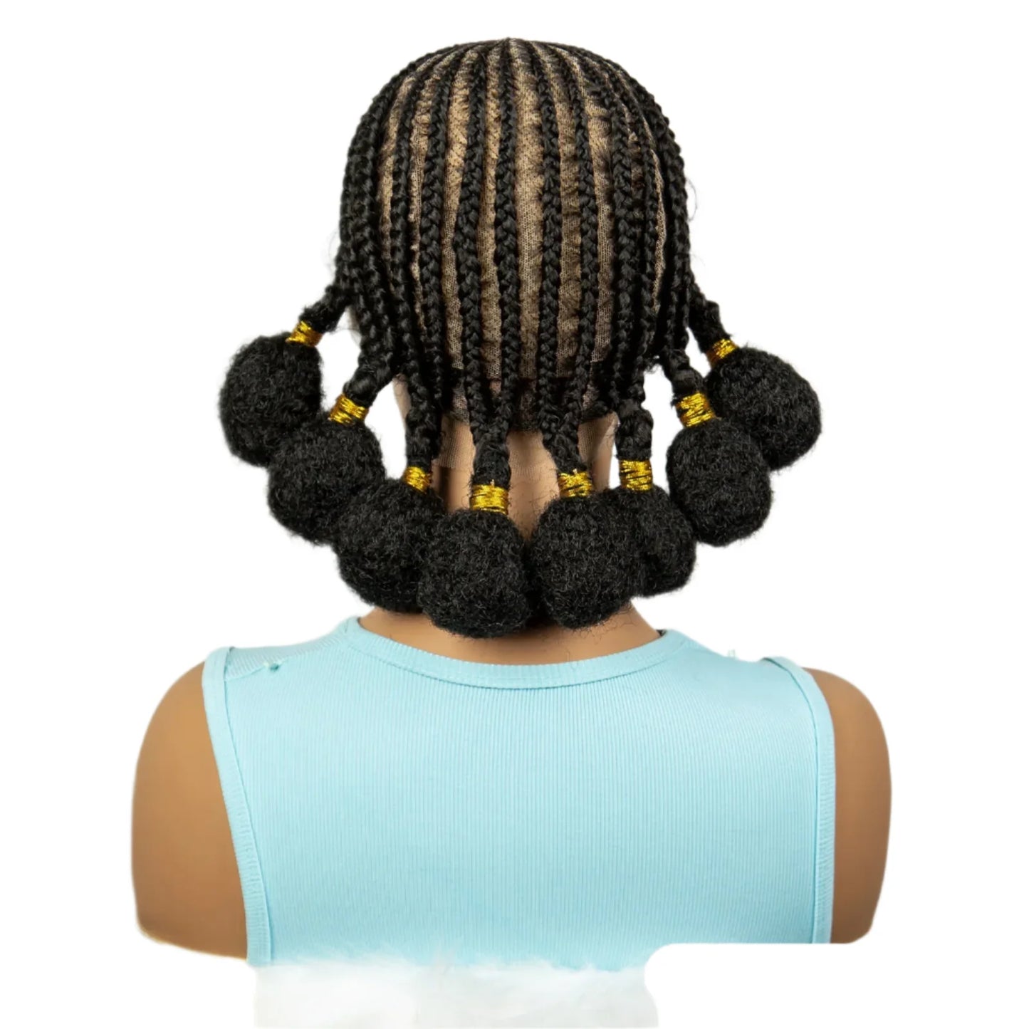 Cornrow Bantu Knotless Braids Wig | Handmade Full Lace | Baby Hair