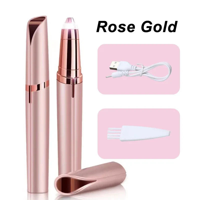 Electric Eyebrow Trimming Tool For Beginners Automatic Electric Eyebrow Trimmer Nose Hair Shaving Brush Scraper