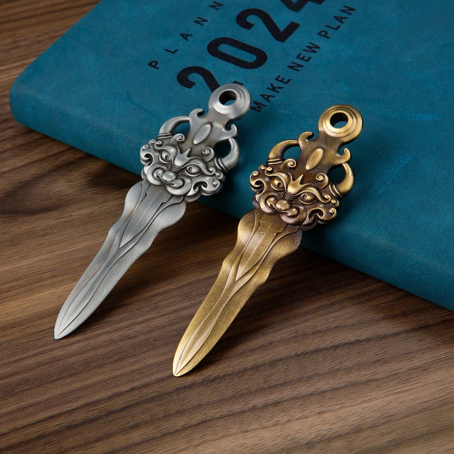 1PCS Retro Sword Letter Opener Zinc Alloy Portalble Utility Knife Cutter Envelope Opener Mail Knife School Office Supplies