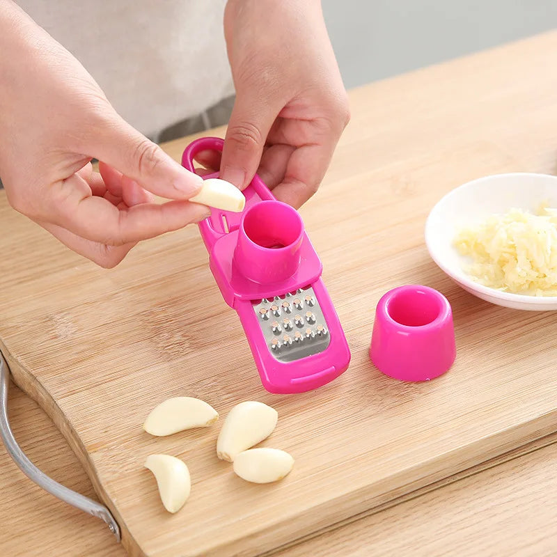 New garlic masher plastic garlic masher simple household garlic press stainless steel garlic press manual kitchen gadgets