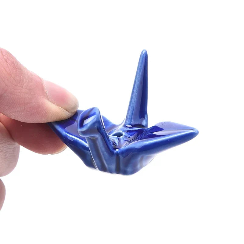 Thousand Paper Crane Shaped Incense Stand Holder Ceramic Incense Burner Stick Rack DIY Home Decoration