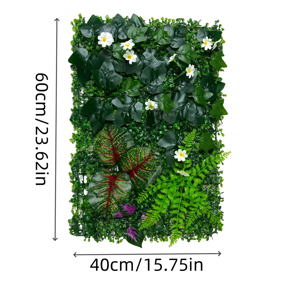 1pc Grass Wall Panels,3D Mixed Grass Wall Backdrop,Greenery Wall Panels,Artificial Hedge Grass Wall Fence Privacy Screen