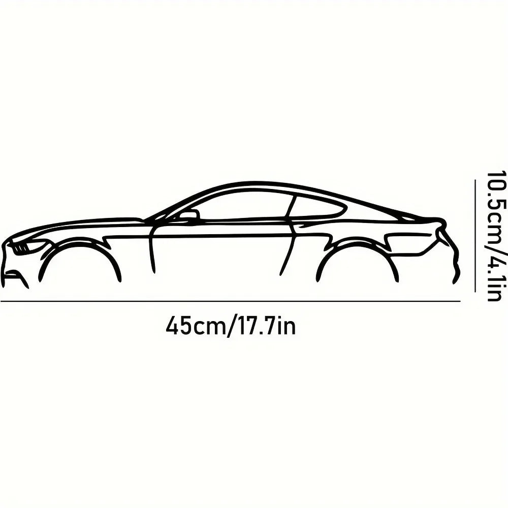 Decorative Hot Border Metal Line Art Designed Specifically for Passionate Automotive Aficionados Looking To Create Wall Displays
