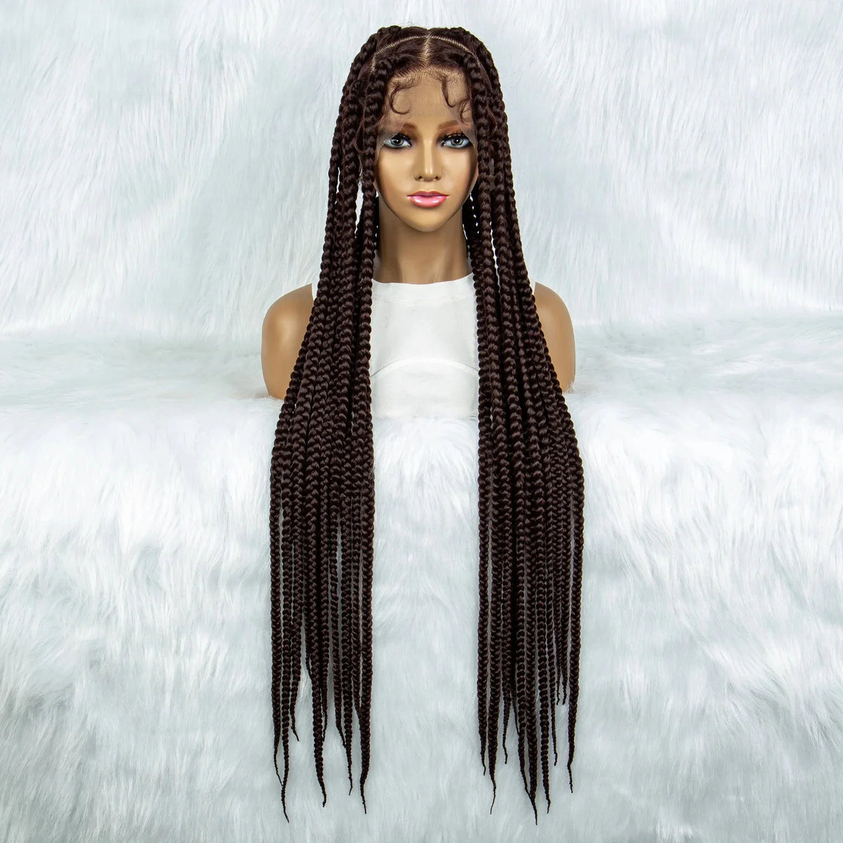 HD Lace Knotless Square Box Braids Wig | Full Lace | Baby Hair | Black Women