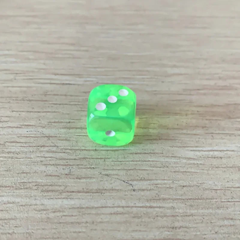 10PCS/Lot Dice Colorful Transparent Acrylic 6 Sided Dice   Club/Party/Family Games