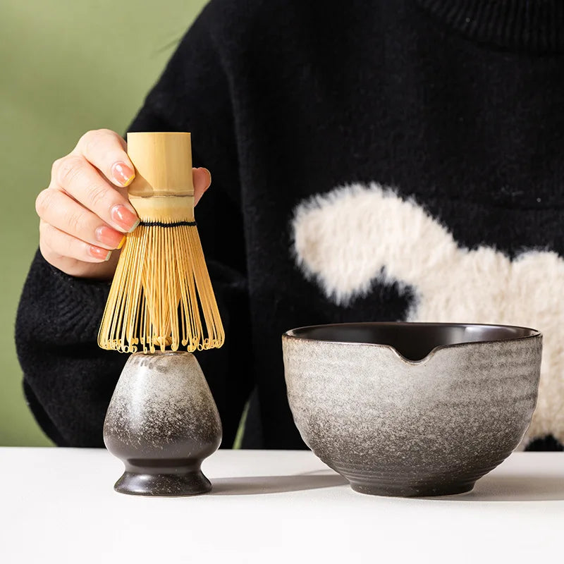Ancient pottery Matcha Tea Whisk Holder For Dining Room Teahouse Matcha Ceremony Green Tea Chasen Holder Stand Bowl Teawares