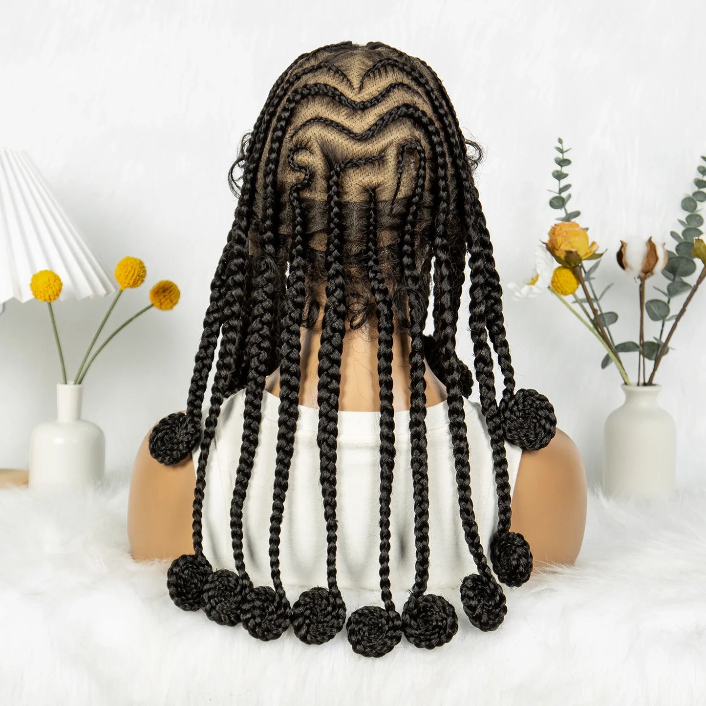 KIMA Full Lace Bantu Cornrow Braided Wig | Classic African Tribe Style