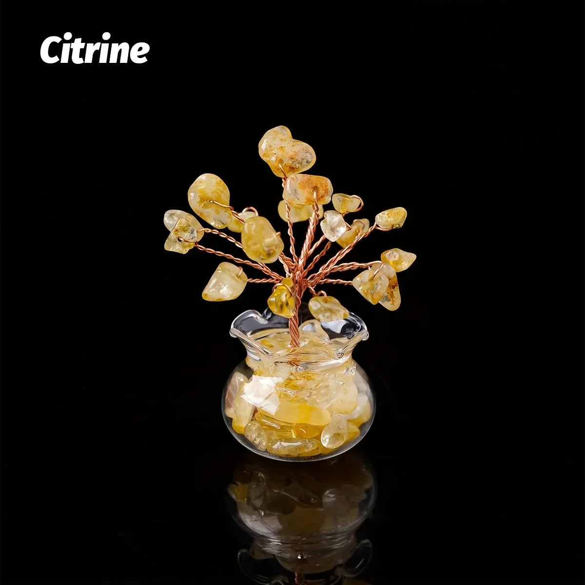 Amethyst Crystal Gravel Tree: Handmade Copper Wire, Healing Stones, Miniature Home Decoration meditation  decoracion