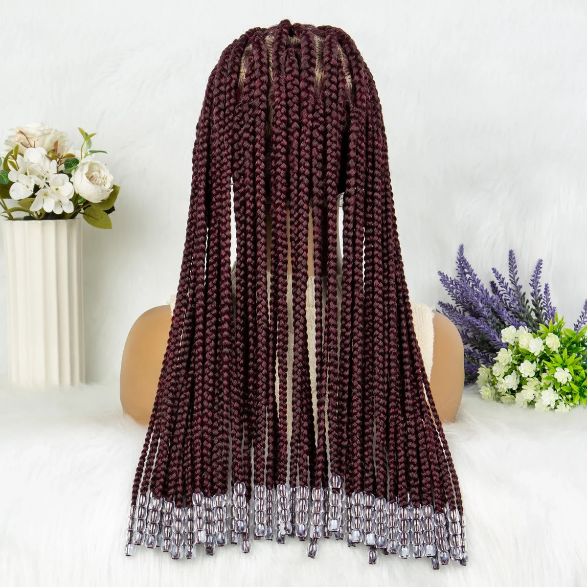 Full Lace Knotless Box Braids Wig | Pre-Plucked Baby Hair | Goddess Braids