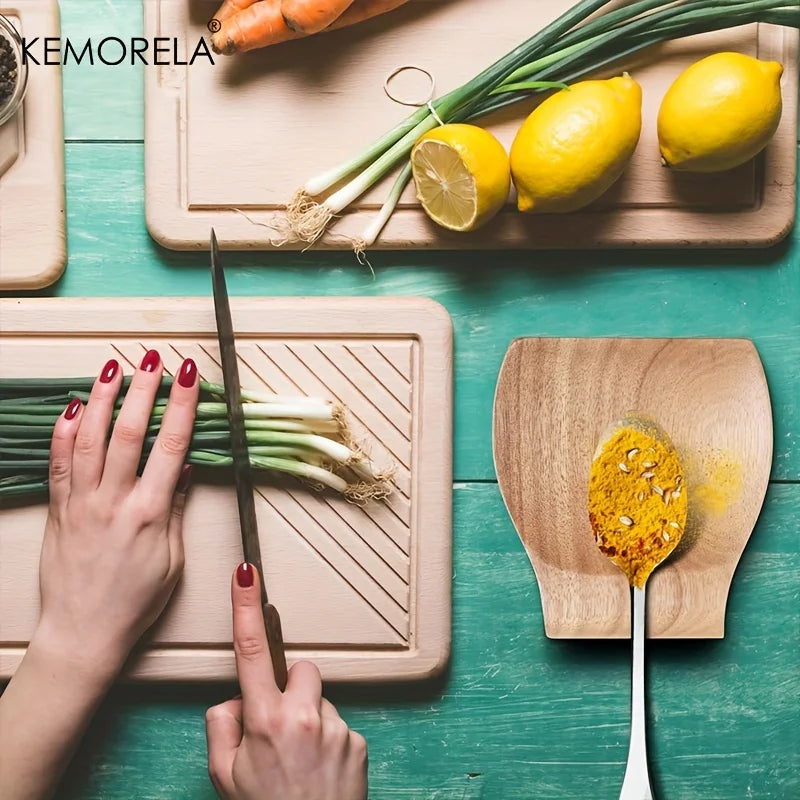 KEMORELA 1PCS Wooden Holder Spoon Utensil Kitchen Wooden Spoon Holder Cooking Spatula Utensil Holder Clips Wooden
