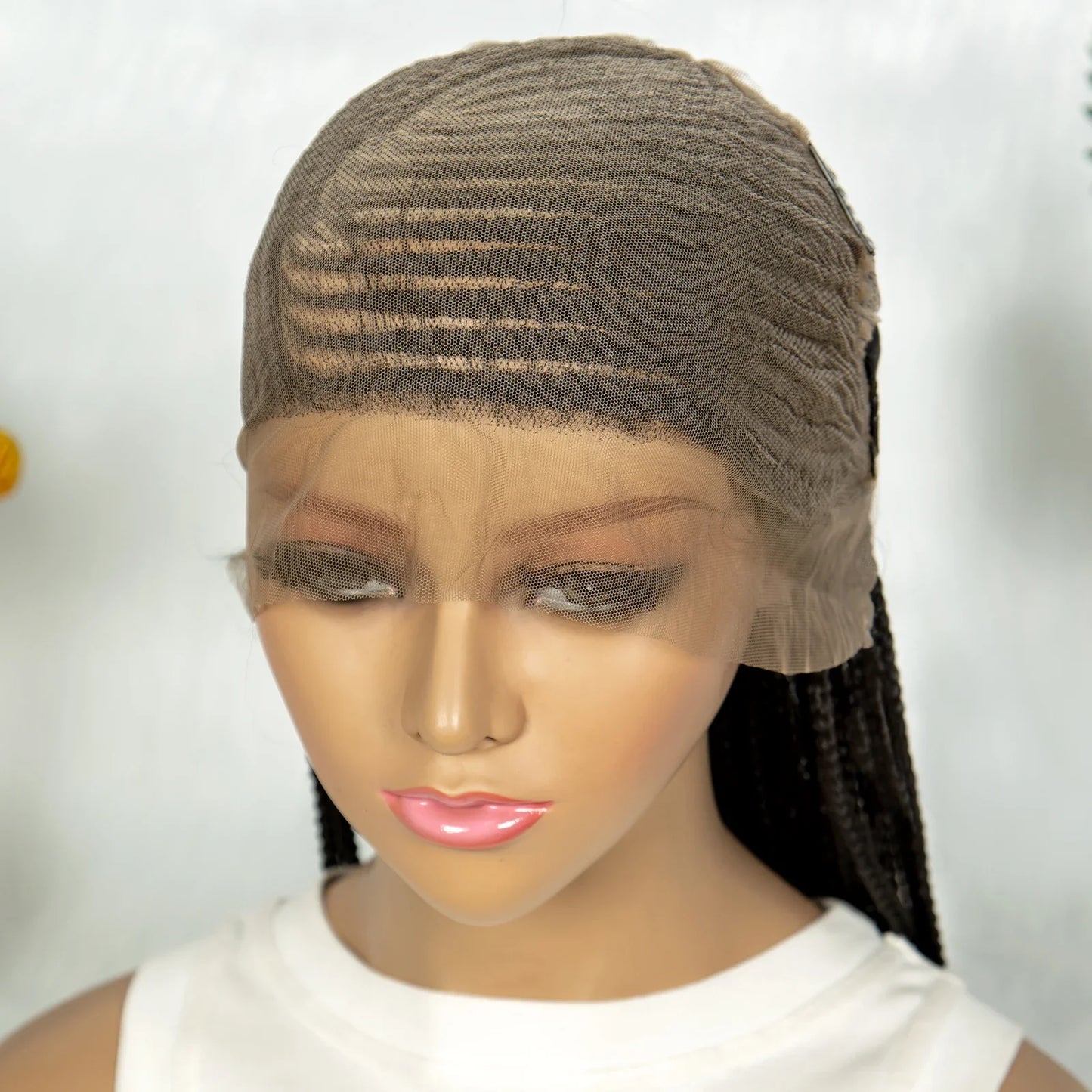 Goddess Bohemian Knotless Braids Wig | Full Lace Front | Cornrow Accents
