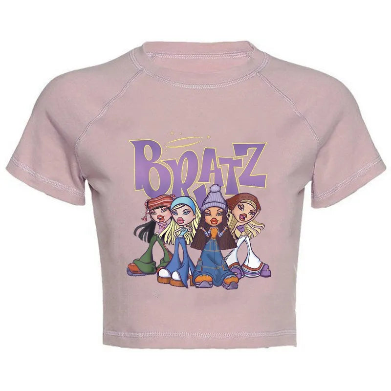 Women's Y2K Gothic Cartoon Print T-Shirt