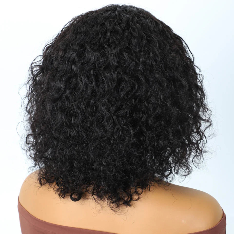 Rebecca Short Curly Bob Wig | Glueless 100% Brazilian Remy Human Hair with Middle Part