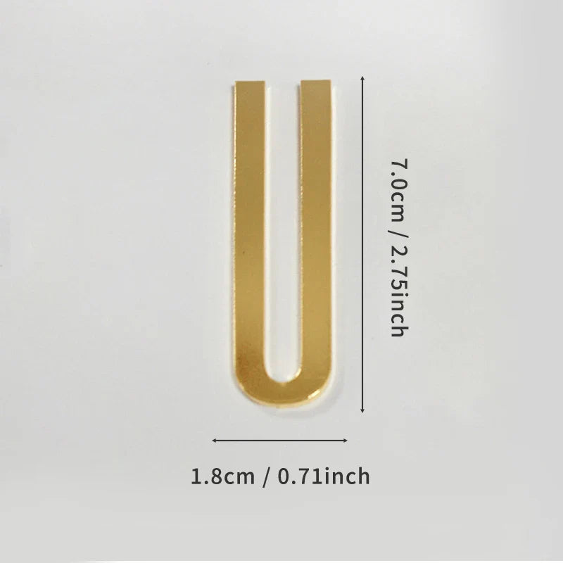 Golden Self Adhesive House Number Metal English Alphabet Letters for Apartment Room Door Plate Table Mailbox Number Stickers 7cm