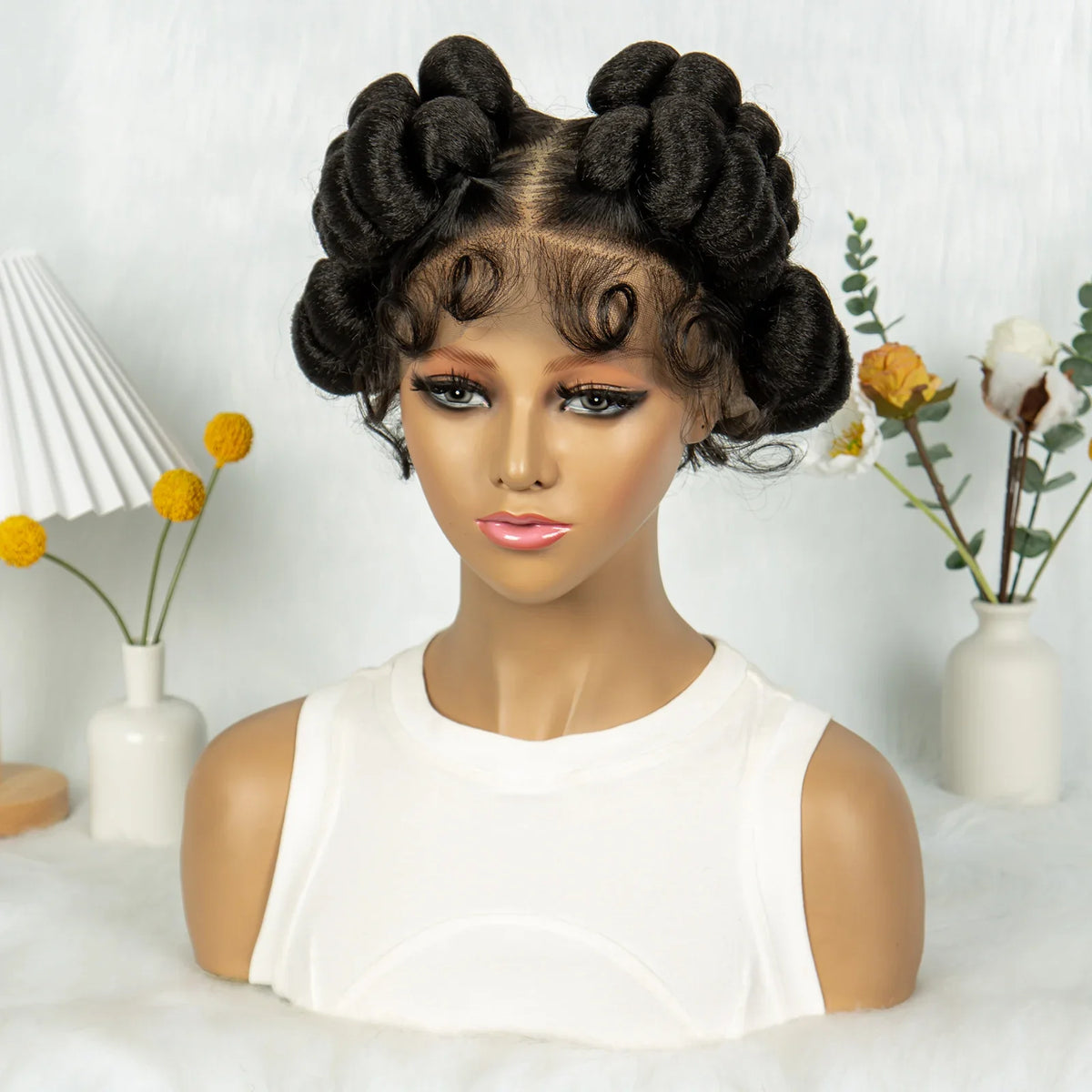 Knotless Box Braids Bantu Wig | Full Lace African Braiding