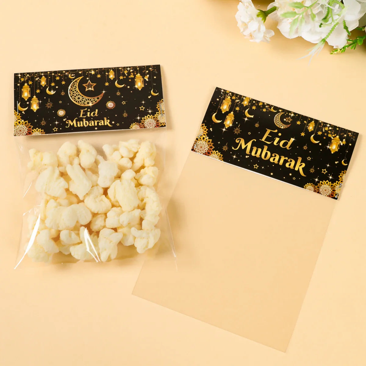 Eid Mubarak Treat Bag Topper Candy Bag Ramadan Decorations For Home 2025 Islamic Muslim Party Decor Ramadan Kareem EID Al Adha