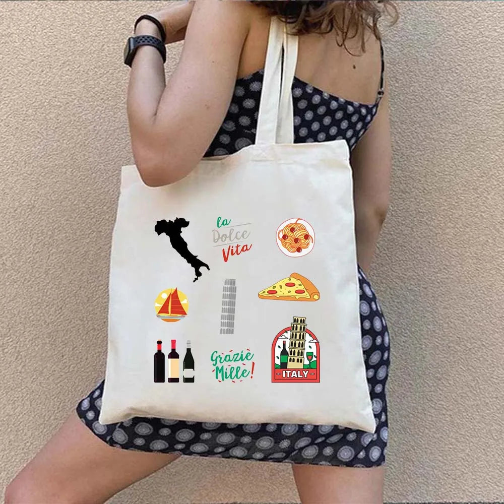 Woman's Large Capacity Canvas Tote Bag | Stylish Travel & Shopping Shoulder Handbag (Work, Gym, Grocery, Eco-Friendly)
