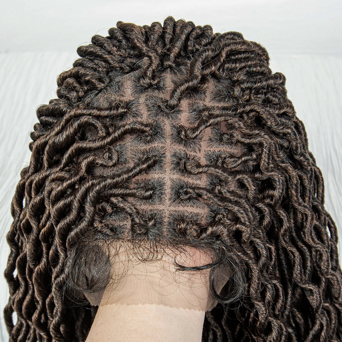 Colorful Dreadlocks & Water Wave Braids Wig | Lace Front | Baby Hair
