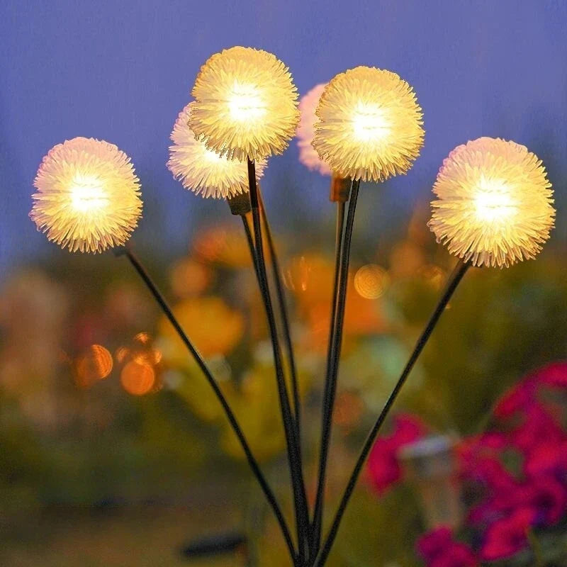 1PC Solar LED Dandelion Garden Lights, 6-Head 2 Modes Lawn Lamp,Ideal Landscape Lighting For Garden,Lawn,Yard,Pathway,Balcony
