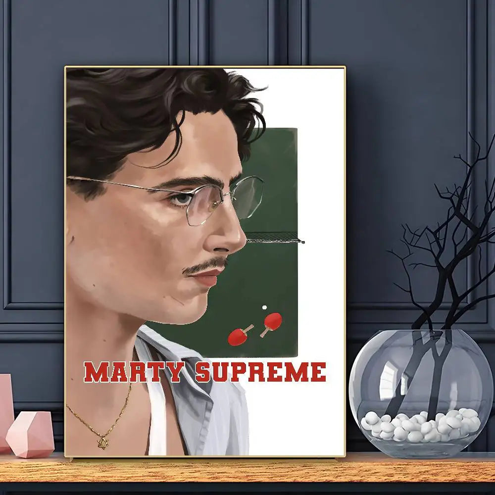 Hot Film Marty Supreme Poster HD Art Sticky Wall Waterproof Home Living Room Bar Decoration