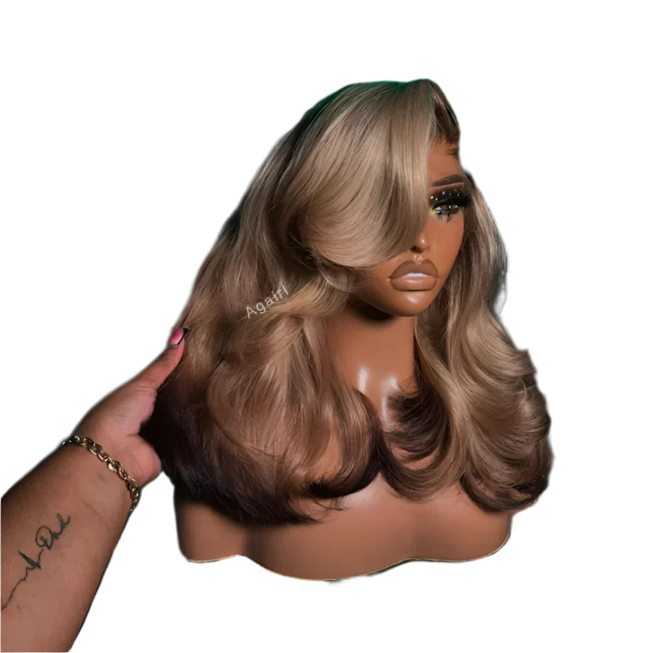 Ombre 613 Blonde & Brown 13x6 Lace Frontal Wig | 200% Density Body Wave Human Hair