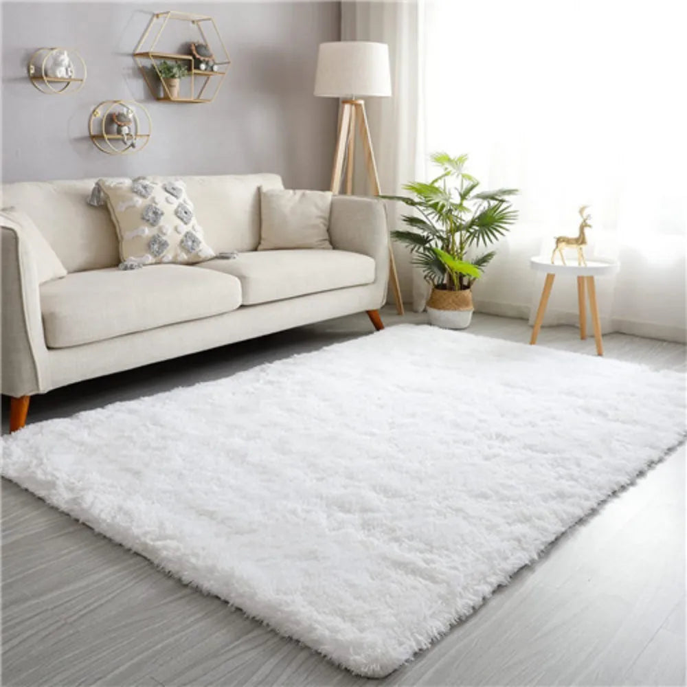 VIKAMA Mauve Soft And Cozy Plush Living Room Sofa Carpet Scandinavian Ins Style Bedroom Plush Carpet Home Decoration Carpet