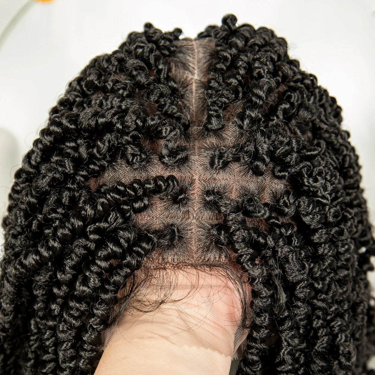 Short Length Box Braided Wig Full Lace Braided Wig Curly Hair With Baby Hair Braiding Wig Twisted Dreadlocks Wig For Women