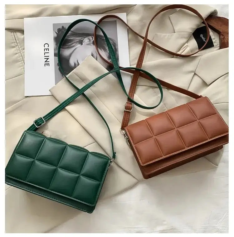 Fashion Brand Designer Women's Shoulder Bag | Small PU Leather Female Crossbody Bag & Trend Classic Handle Handbag