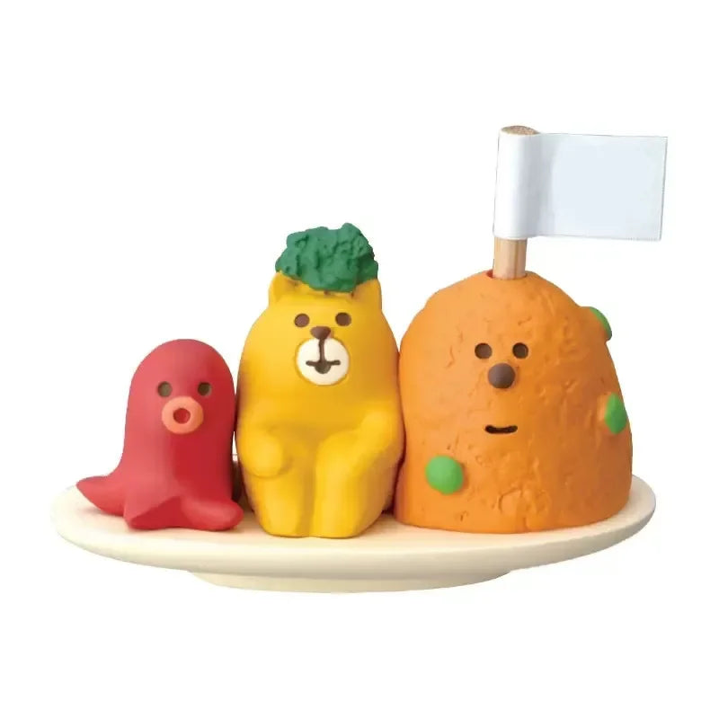 ZAKKA Ornaments Night Market Girl Barbecue Stand Scene Decoration Shooting Props Miniature Resin Cat Birthday Gift Collection