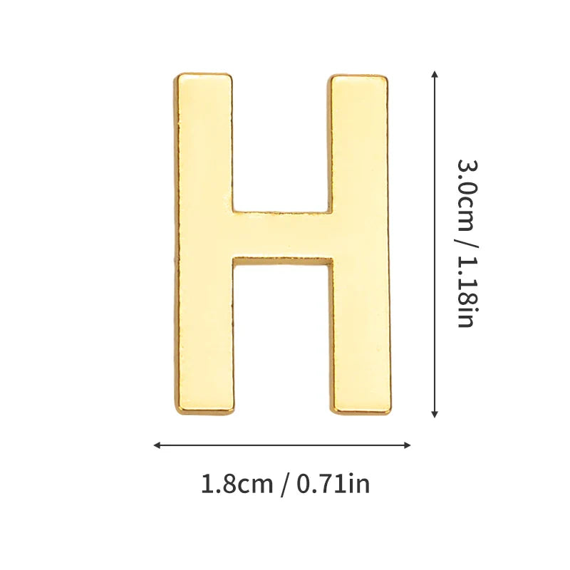 1Pcs Metal Self Adhesive House Number English Alphabet Letters for Apartment Room Door Plate Table Mailbox Number Stickers 3*2cm