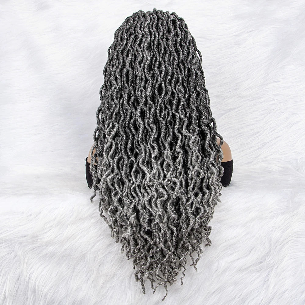 HD Transparent Lace Braided Wig with Lambswool Curls