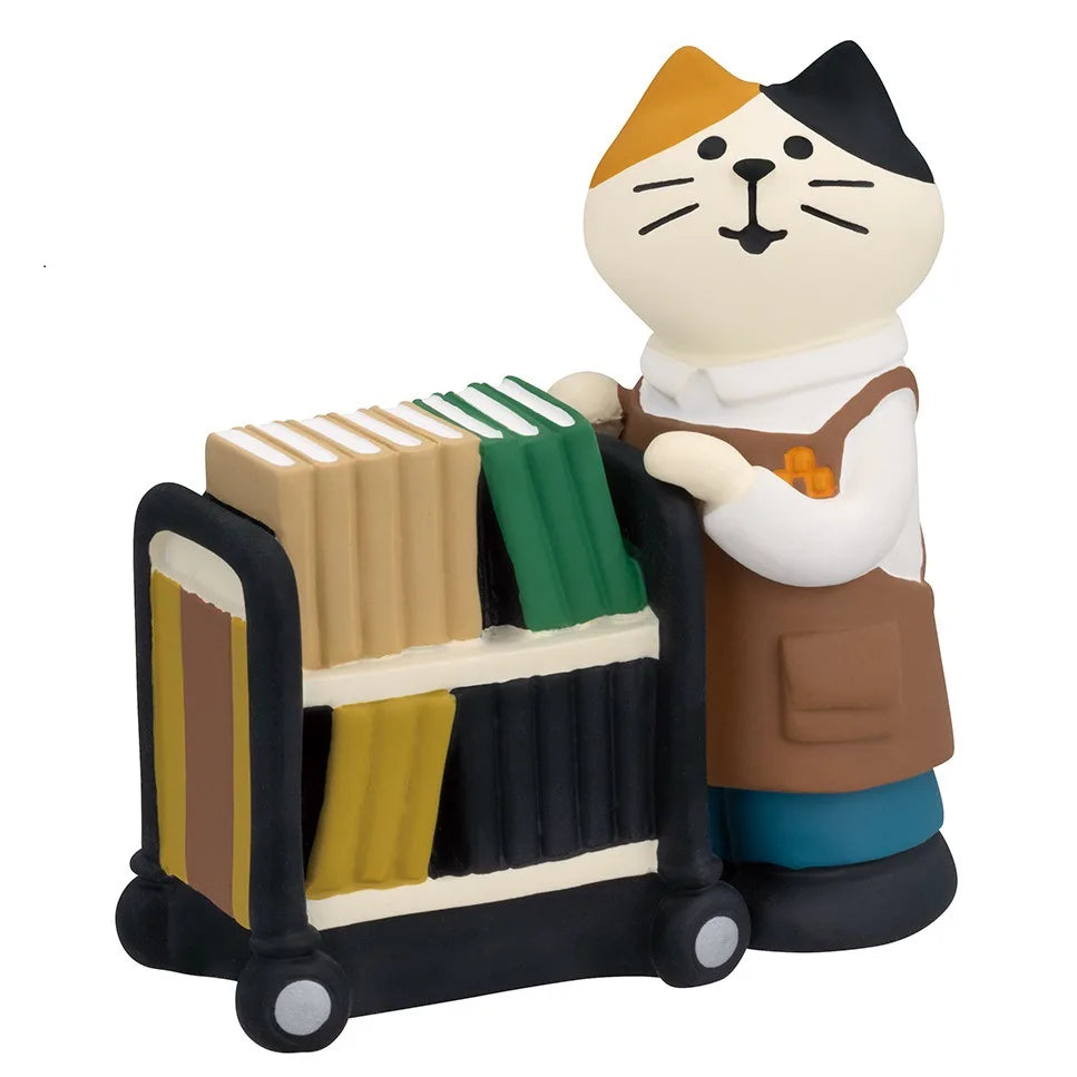 ZAKKA Ornaments Night Market Girl Barbecue Stand Scene Decoration Shooting Props Miniature Resin Cat Birthday Gift Collection